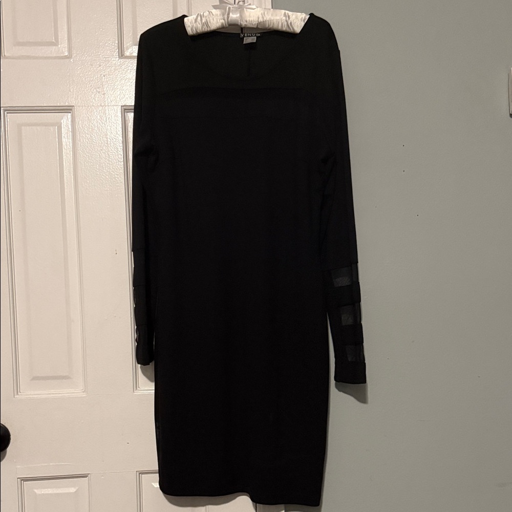 Classic Black Midi Dress by Venus